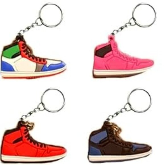 Sneakers Keychains Logo Shoe Bag Charms - Set of 10 - Picture 14 of 14